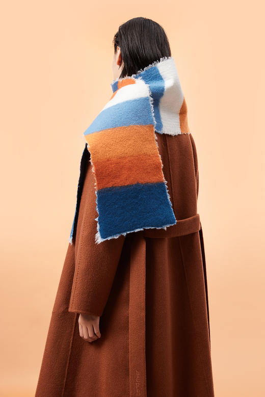  手工羊绒毛毡流苏小围巾 SJF93P435N 商品图1