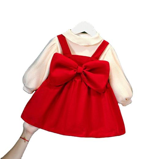 婴儿衣服0女童洋气冬装1-3岁女宝宝秋冬潮流公主裙儿童连衣裙 商品图4