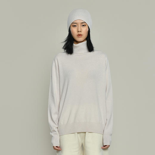 女士2021新款羊毛混纺针织帽 商品图3