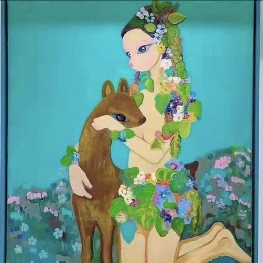 泉水边的鹿公主-版画 商品图0