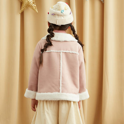 羊绒世家儿童外套女春秋装2021秋季新款大童装洋气时髦加绒早秋冬 商品图4