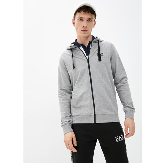 EMPORIO ARMANI EA7 阿玛尼 拉链连帽 男士卫衣 深灰 6KPM57 PJ05Z 3909 商品图1