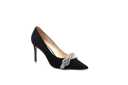 豪麟名鞋奥莱迪嘉女装羊反绒面革时尚气质皮鞋DJMPA12WP030黑色  原价2660元 商品图0