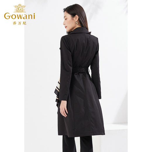 乔万尼风衣中长款带丝巾设计感精致贵气EI3A176 商品图3