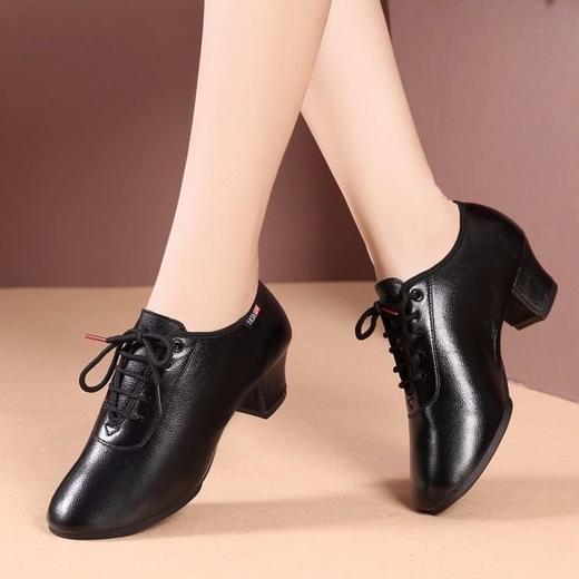 拉丁舞鞋女成人室外跳交谊舞蹈鞋软底中跟广场舞女鞋 商品图2