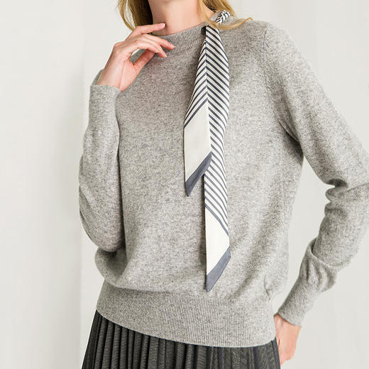 famecoco范可儿米白色针织衫女冬季温柔气质羊毛衫F218DC005 商品图2