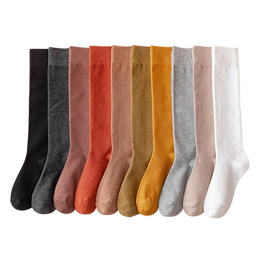 【拉长显瘦“美腿杀”】秋冬新品小腿袜塑形美腿袜微压显瘦学院风纯色长腿袜jk潮袜堆堆袜采用优质新疆棉 商品图4