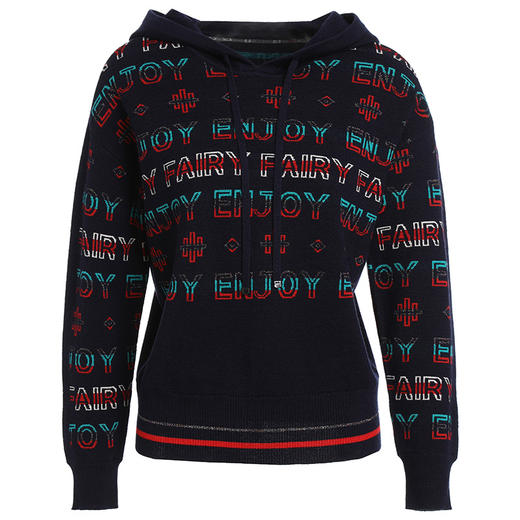 乔万尼春减龄针织衫绵羊毛弹力帽衫美式休闲百搭EI3M228 商品图4