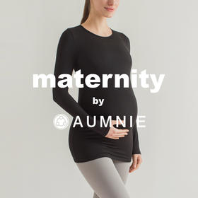 孕妇圆领舒适弹力长袖T恤 / Maternity Soft Stretch Long Sleeve Tee