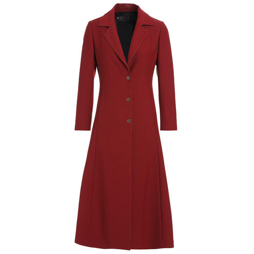 乔万尼新品风衣气质长款红色修身显瘦显白EI3A243 商品图4