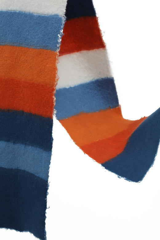  手工羊绒毛毡流苏小围巾 SJF93P435N 商品图2