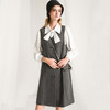 Famecoco范可儿小香风套装时尚休闲马甲衬衫两件套连衣裙F218EA010 商品缩略图0