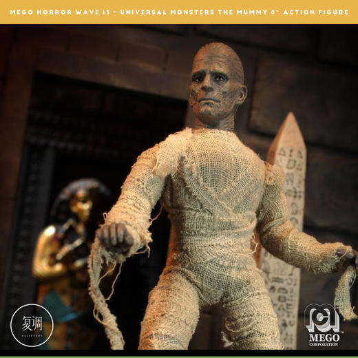 现货 Mego Universal Mummy 环球怪物 木乃伊 8英寸挂卡 商品图2