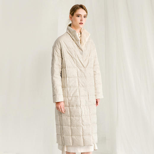 famecoco范可儿羽绒服女冬装款中长款两面穿外套F218AH003 商品图3