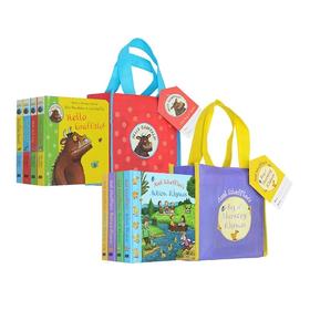 【宝莉爹书单·0-5岁】「礼品手提袋纸板书8册」 咕噜牛作者&绘者 Julia Donaldson / Axel Scheffler联手创作 幼儿启蒙认知+英语启蒙必备