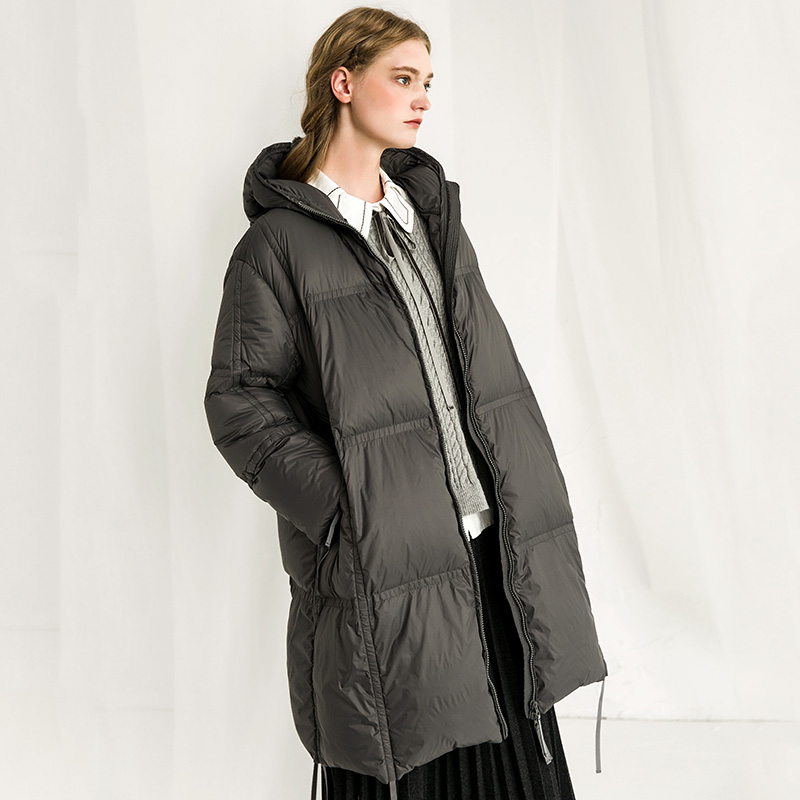 Famecoco范可儿白鸭绒羽绒服女秋冬面包服宽松加厚F218AD018