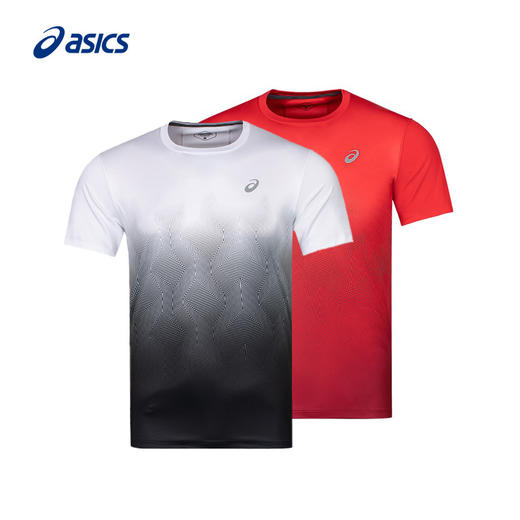ASICS亚瑟士男快干印花专业跑步短袖反光夜视跑步圆领运动速干T恤 商品图0
