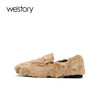 westory2021秋冬新款水貂毛豆豆鞋一脚蹬女鞋S21CM73761 商品缩略图1
