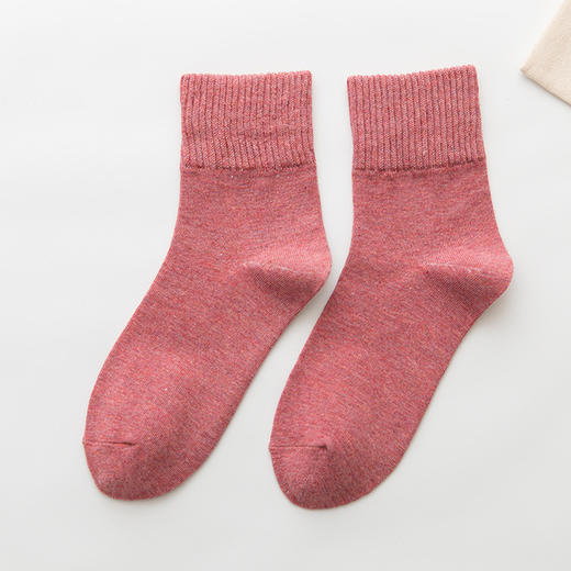 【糖果系列5双装】秋冬季新款袜子女士纯色棉袜高罗口女袜中筒袜ins潮流日系短筒袜 商品图2