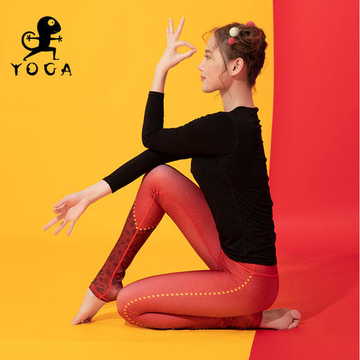 【七十二小时发货】壁虎瑜伽【2109SY92】圆领高弹瑜伽长袖（有胸垫） 商品图5