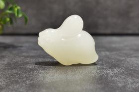 【御珠宫坊】羊脂白玉兔子挂件