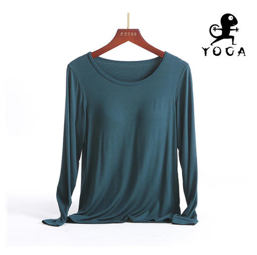 【七十二小时发货】壁虎瑜伽【2109SY92】圆领高弹瑜伽长袖（有胸垫） 商品图11