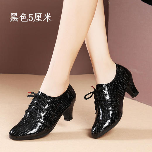 广场舞鞋女室外舞蹈鞋软底四季中高跟广场舞鞋子拉丁跳舞女鞋 商品图6