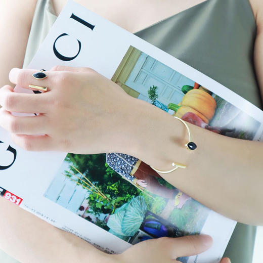 简约大气 Retro Chic Black Eyes黑眼系列｜黑眼睛开口手镯 商品图1