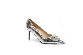 豪麟名鞋奥莱迪嘉女装牛皮革时尚气质皮鞋DJYZA12WP008银色  原价1960元