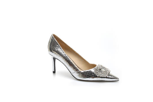 豪麟名鞋奥莱迪嘉女装牛皮革时尚气质皮鞋DJYZA12WP008银色  原价1960元 商品图0