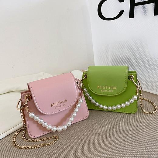 【服饰鞋包】新款韩版斜跨包女包链条女士单肩包斜挎包清新质感珍珠手提包 商品图3