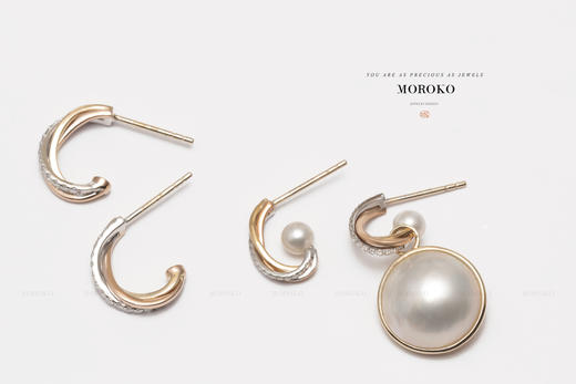 堇年·三色金 | 马贝耳钉 商品图7