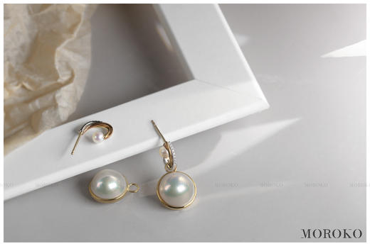 堇年·三色金 | 马贝耳钉 商品图11