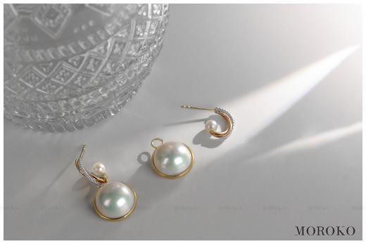 堇年·三色金 | 马贝耳钉 商品图10