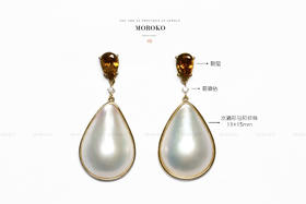 落月 | 彩宝耳钉