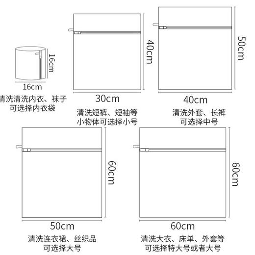 【洗护袋】加厚粗网洗衣袋套装洗衣服专用文胸护洗袋网眼大号清洗网兜洗护袋 商品图3