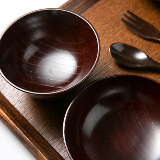 【wakacho若兆】日本原产wakacho若兆传统漆器栗木餐碗茶杯餐具套装 商品图2