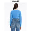VIMAGE纬漫纪秋季新款时尚简约修身显瘦套头打底毛针织衫针织衫V1601213 商品缩略图4