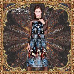 【伯妮斯茵】3S6301--3D立体刺绣连衣裙--星夜--《燃烧的灵魂》 商品图5