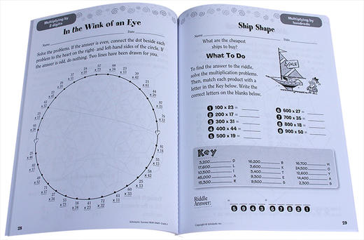 美国小学四年级数学练习册 学乐英语教材英文原版 Scholastic Success with Math 4 学乐成功系列 小学生家庭练习册英文版进口书籍 商品图1