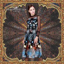 【伯妮斯茵】3S6301--3D立体刺绣连衣裙--星夜--《燃烧的灵魂》 商品图6