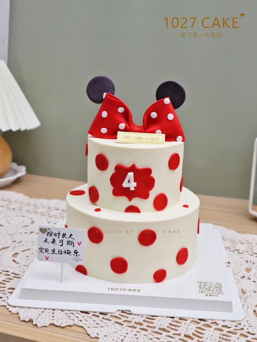 1027CAKE | 双层 翻糖蝴蝶结 米奇 周岁 商品图1