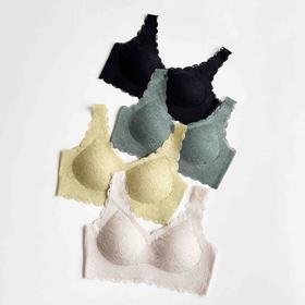 【一线代工厂】女士蕾丝无痕内衣后开扣美背文胸