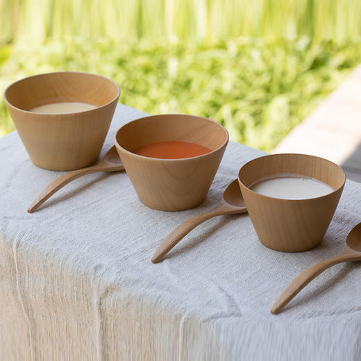 【wakacho若兆】日本原产wakacho若兆传统漆器栗木斗笠碗汤碗饭碗 商品图0