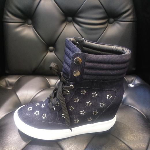 LFGJ  7201时尚内增高牛仔布女靴 商品图1