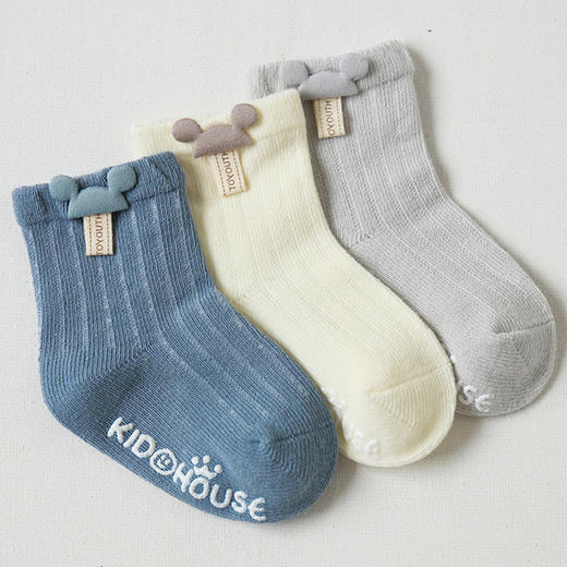 【组合装】秋冬新款a类宝宝袜子卡通配饰婴儿地板袜点胶防滑新生儿棉袜 商品图5