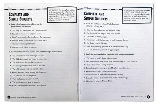 美国小学五年级英语语法练习册 学乐英语教材英文原版 Scholastic Success with Grammar 5 学乐成功系列 小学生家庭练习册英文版 商品图3