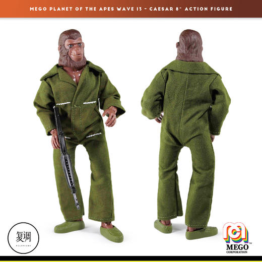 现货 Mego Planet of the Apes 人猿星球 凯撒 8英寸挂卡 商品图5