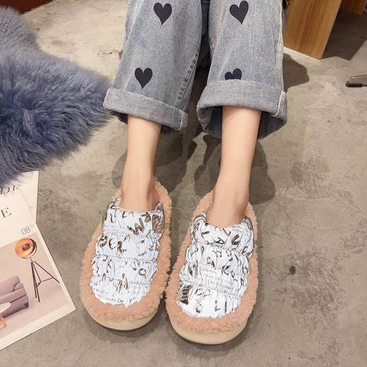 羽绒棉拖鞋女男家居家用包跟毛毛绒情侣秋冬季室内保暖冬天厚底 商品图6