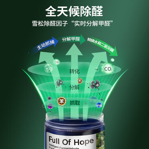 【4罐装【送甲醛喷雾60ml】希望树Fullofhope智能甲醛净魔盒200g 除甲醛【品牌直发】 商品图3